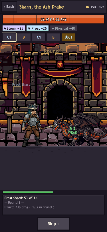 A Clash replay landing a critical hit on the week's wyrm